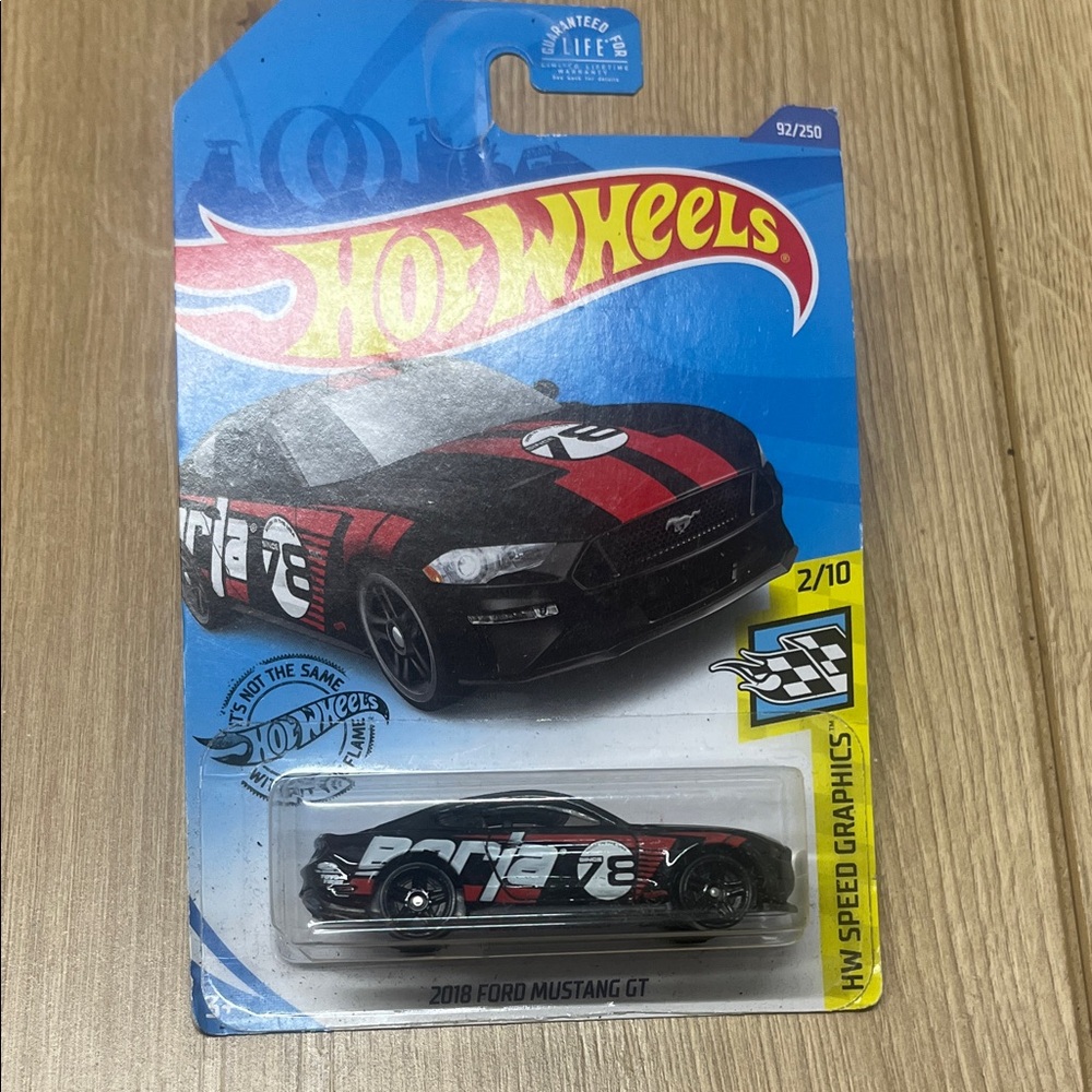 Hot Wheels 2018 Ford Mustang GT Toy Car - Black and Red